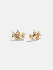 High Tide Fish Earrings - Gold/Multi