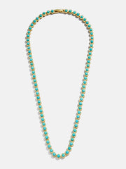 Nina Semi-Precious Necklace - Gold/Turquoise