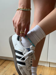 Irina Semi-Precious Anklet Set - Gold/Turquoise