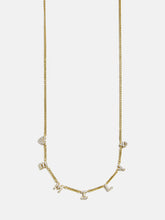 Mini 18K Gold Custom Icon Necklace - 18K Gold. Pavé Cubic Zirconia Stones