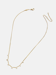 Mini 18K Gold Custom Icon Necklace - 18K Gold. Pavé Cubic Zirconia Stones