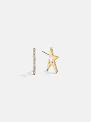 Roxy Statement Star Earrings - Gold/Pavé
