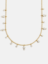 Joelle 18K Gold Crystal Necklace - Gold/Pavé
