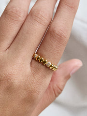 Alyssa 18K Gold Ring - Gold/Pavé