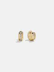 Alora Huggie Earrings - Gold/Pavé