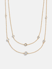 Cierra 18K Gold Layered Necklace - Gold/Pavé