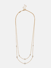 Cierra 18K Gold Layered Necklace - Gold/Pavé
