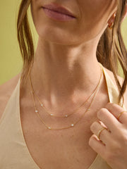 Cierra 18K Gold Layered Necklace - Gold/Pavé