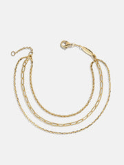 Ana 18K Gold Layered Bracelet - Gold/Pavé