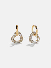 Keely Heart Earrings - Gold/Pavé
