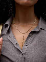 Thalia Gold Lariat Necklace - Gold