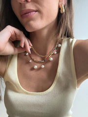 Nina Semi-Precious Necklace - Gold/Multi