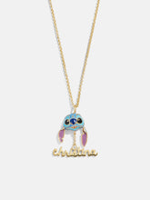 Disney Stitch Custom Nameplate Pendant - Gold/Blue