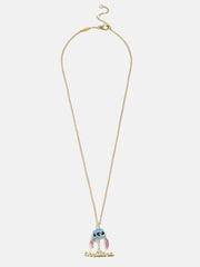 Disney Stitch Custom Nameplate Pendant - Gold/Blue
