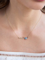 Disney Stitch Custom Nameplate Necklace - Mini Block