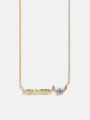 Disney Stitch Custom Nameplate Necklace - Block