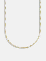 Billie Gold Tennis Necklace - Gold Plated Brass