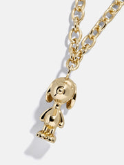 Peanuts Snoopy Pendant Necklace - Gold