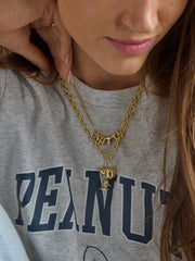 Peanuts Snoopy Pendant Necklace - Gold