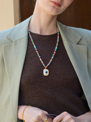 Amaris Semi-Precious Evil Eye Necklace - Evil Eye