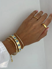 Eyes On Eyes Cuff Bracelet - Gold/Blue
