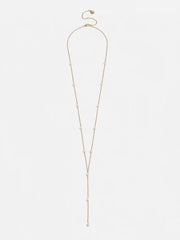 Juliet Pearl Lariat Necklace - Gold/Pearl