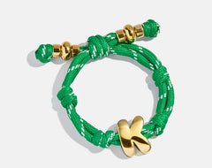 Knotty Initial Custom Bracelet - Bright Green