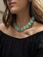 Joan Semi-Precious Necklace - Green Jade