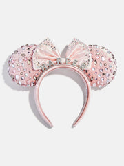 Disney Minnie Mouse Pink & Silver Crystal Pavé Custom Ears Headband - Pink & Silver Crystal Pavé Custom Ears