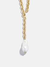 Teagan Pearl Lariat Necklace - Gold/Pearl