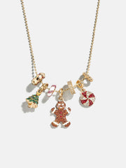 Holly Jolly Christmas Charm Necklace - Gingerbread Man