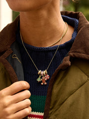 Holly Jolly Christmas Charm Necklace - Gingerbread Man