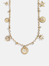 Star Power Celestial Charm Necklace - Gold/Pavé