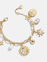 Star Power Celestial Charm Bracelet - Gold/Pavé