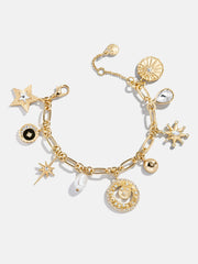 Star Power Celestial Charm Bracelet - Gold/Pavé