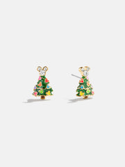 Disney Mickey Mouse Christmas Tree Stud Earrings - Christmas Tree
