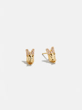 Disney Daisy Duck 18K Gold Plated Sterling Silver Crystal Studs - Daisy Duck