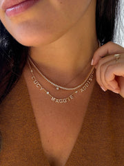14K Gold Custom Multi Name Necklace - 4 Names