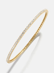 Tracy 18K Gold Hinge Bangle - Gold/Pavé
