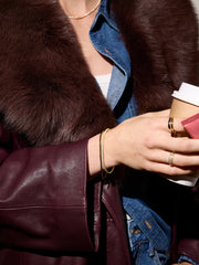 Tracy 18K Gold Hinge Bangle - Gold/Pavé