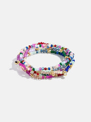 Indya Semi-Precious Layered Bracelet Set - Dark Multi