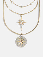 Lyra Celestial Layered Necklace - Gold/Pavé