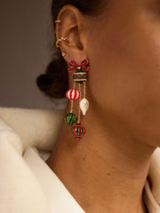 Ornamental Christmas Statement Earrings - Christmas Ornament