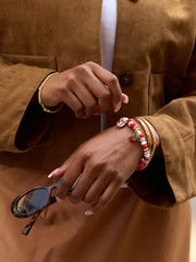 Disney Mickey Mouse Christmas Charm Bracelet - Red/Green