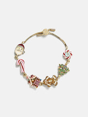 Holly Jolly Christmas Charm Bracelet - Gingerbread Man