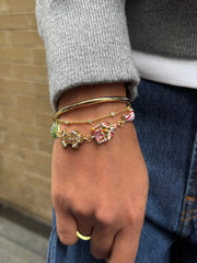 Holly Jolly Christmas Charm Bracelet - Gingerbread Man