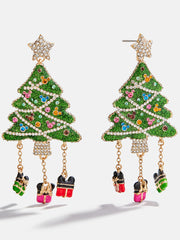 Disney Mickey Mouse Christmas Tree Statement Earrings - Christmas Tree