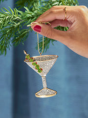 Pitted and Poured Martini Ornament - Martini