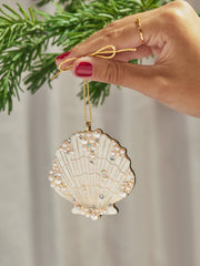 Seas & Greetings Holiday Ornament - Seashell