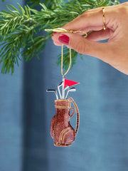 Holiday On The Green Golf Ornament - Golf Bag